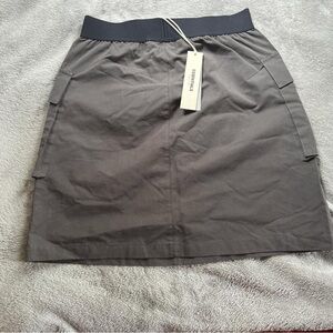 Essentials Charcoal Mini Skirt with Black Waistband